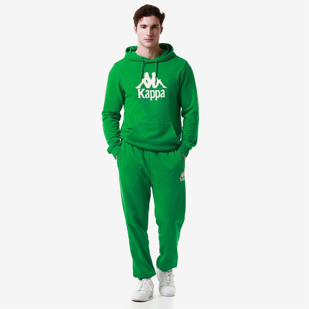 Men Kappa Authentic Malmo 2 Hoodie Green | CE4961072