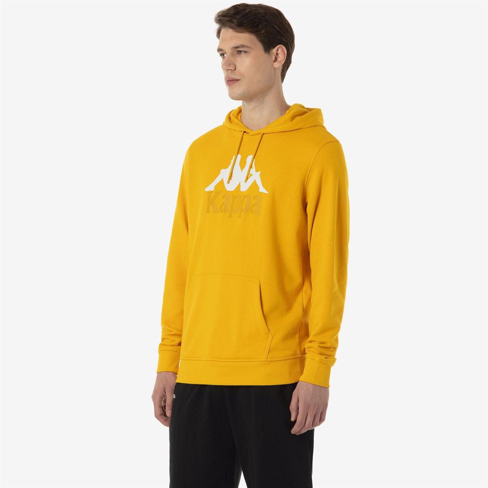 Men Kappa Authentic Malmo 2 Hoodie Yellow | IC2817069