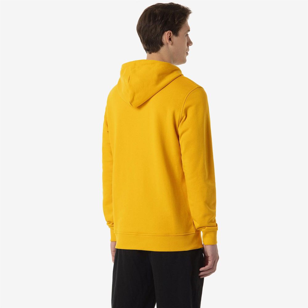 Men Kappa Authentic Malmo 2 Hoodie Yellow | IC2817069