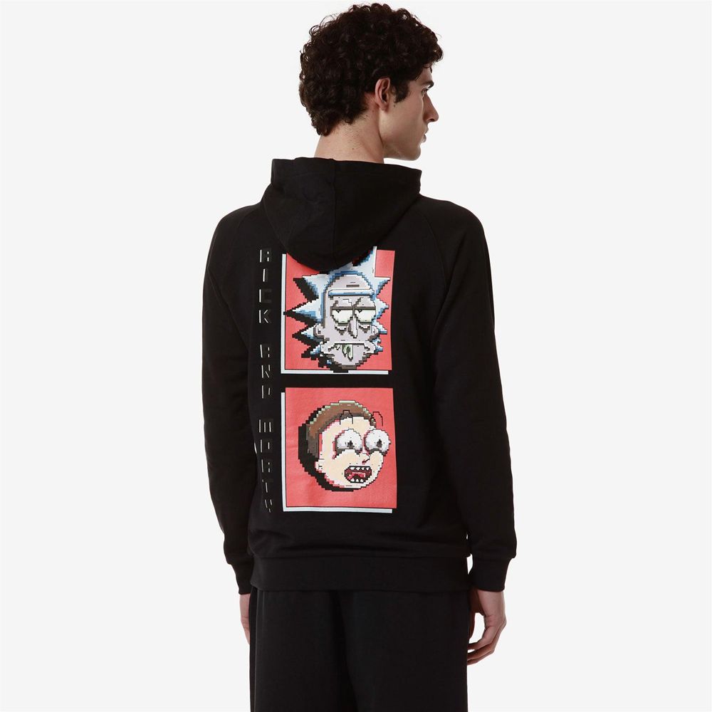 Men Kappa Authentic Manolo Warner Bros Hoodie Black | KH9613054