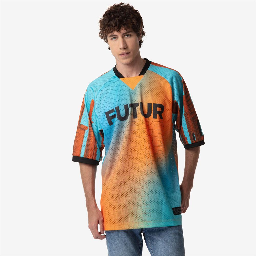 Men Kappa Authentic Musai Kff T-Shirt Orange | GZ0274681