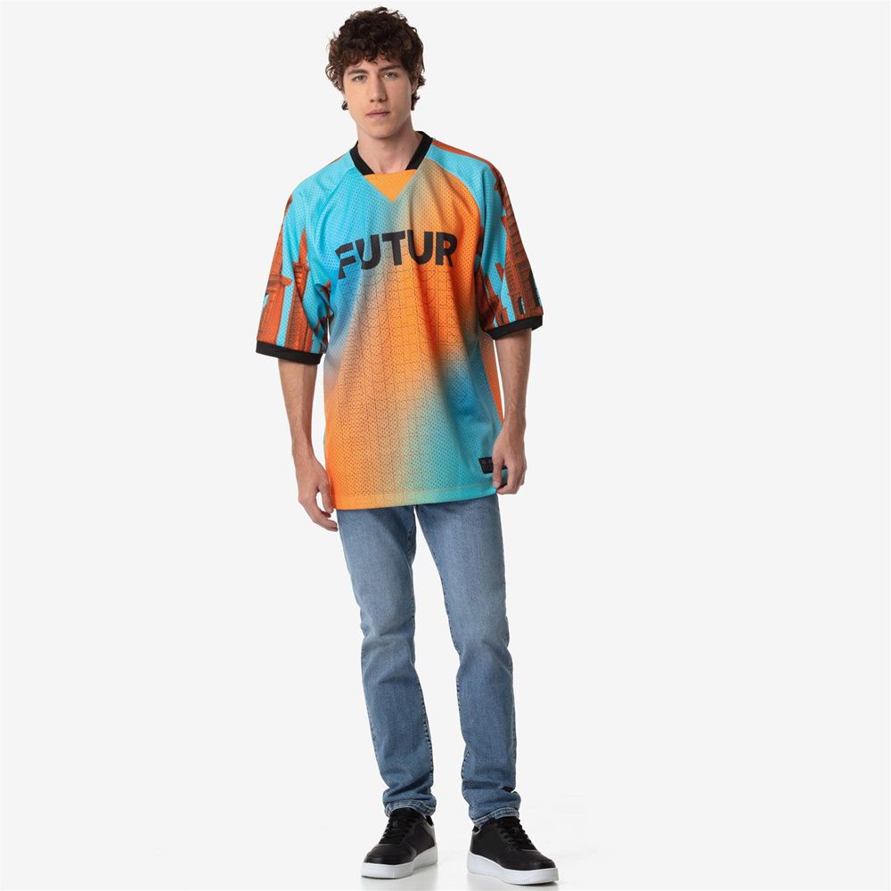 Men Kappa Authentic Musai Kff T-Shirt Orange | GZ0274681