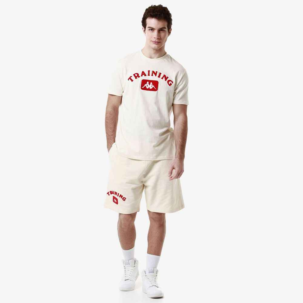 Men Kappa Authentic Premium Lavel Shorts Beige | IA3475690