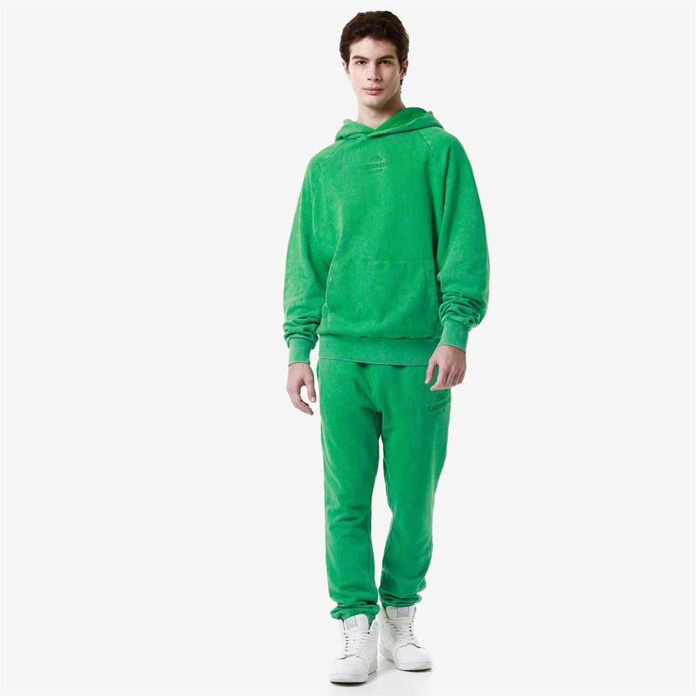 Men Kappa Authentic Premium Lome Hoodie Green | QD0795281