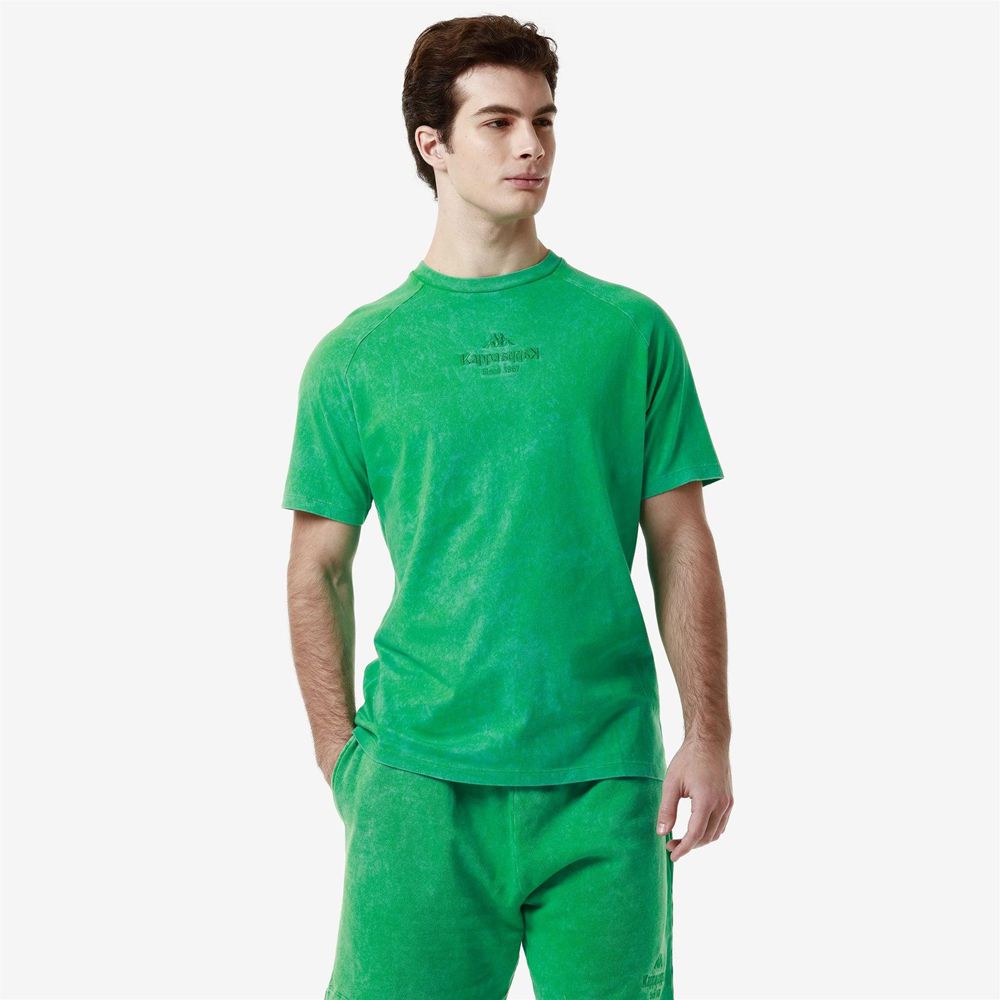 Men Kappa Authentic Premium Lope T-Shirt Green | PS1307946