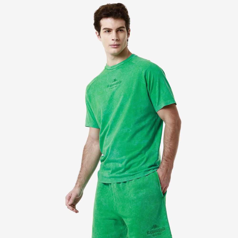 Men Kappa Authentic Premium Lope T-Shirt Green | PS1307946