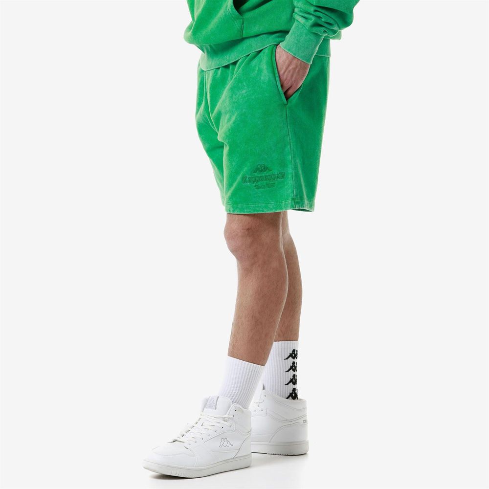 Men Kappa Authentic Premium Lou Shorts Green | BY3079682