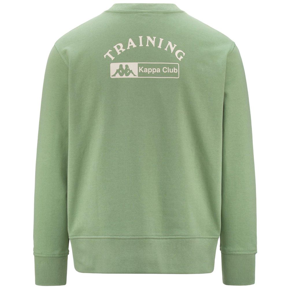 Men Kappa Authentic Snipu Organic Sweater Green | SU8421956