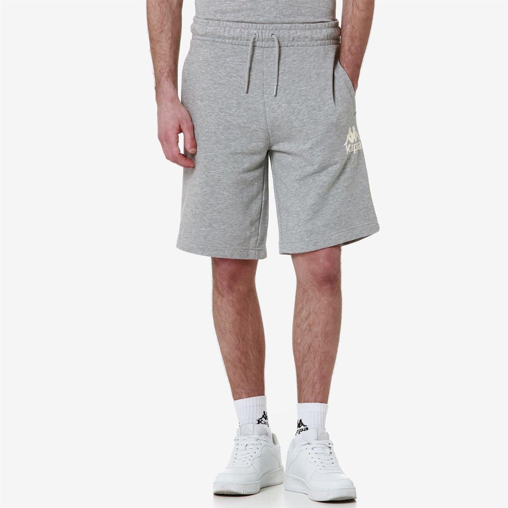 Men Kappa Authentic Uppsala 2 Shorts Grey | DF0182349