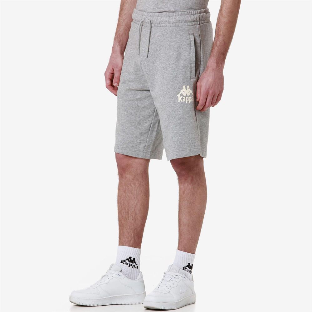 Men Kappa Authentic Uppsala 2 Shorts Grey | DF0182349