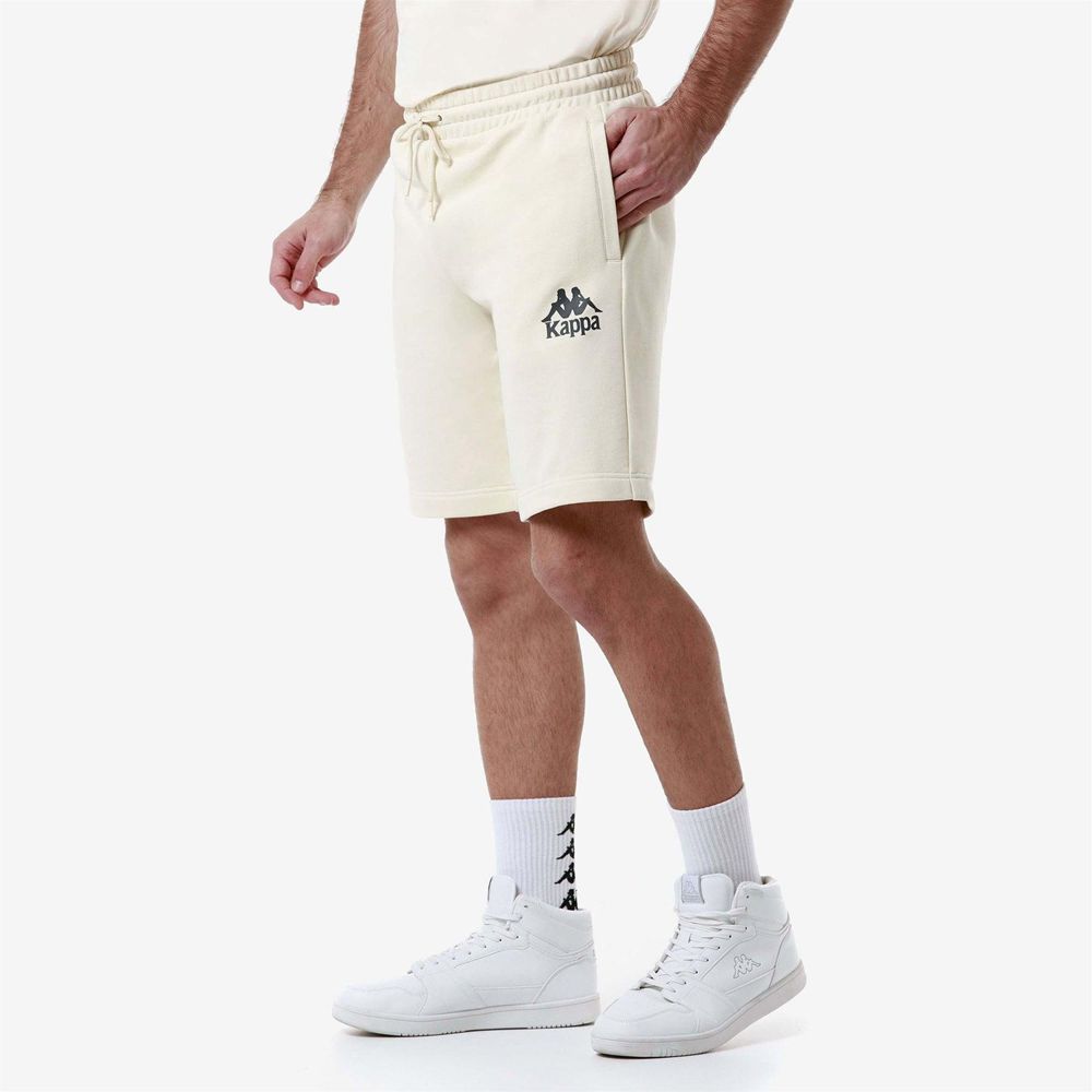 Men Kappa Authentic Uppsala 2 Shorts White | AB9142678