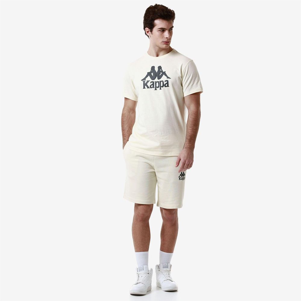 Men Kappa Authentic Uppsala 2 Shorts White | AB9142678