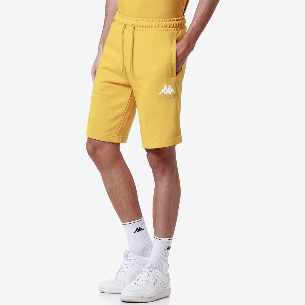 Men Kappa Authentic Uppsala 2 Shorts Yellow | YE1849203