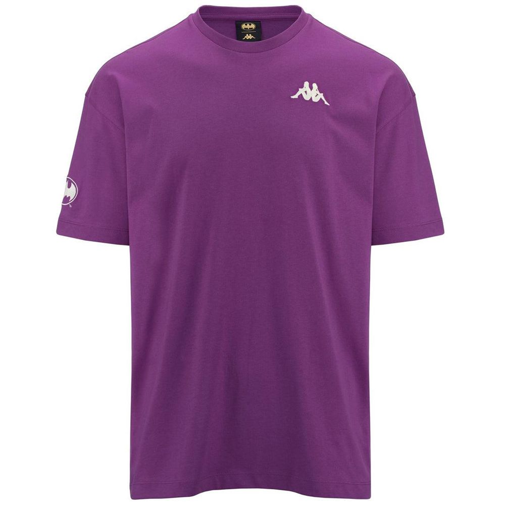 Men Kappa Authentic Zaki Warner Bros T-Shirt Purple | DZ7150269