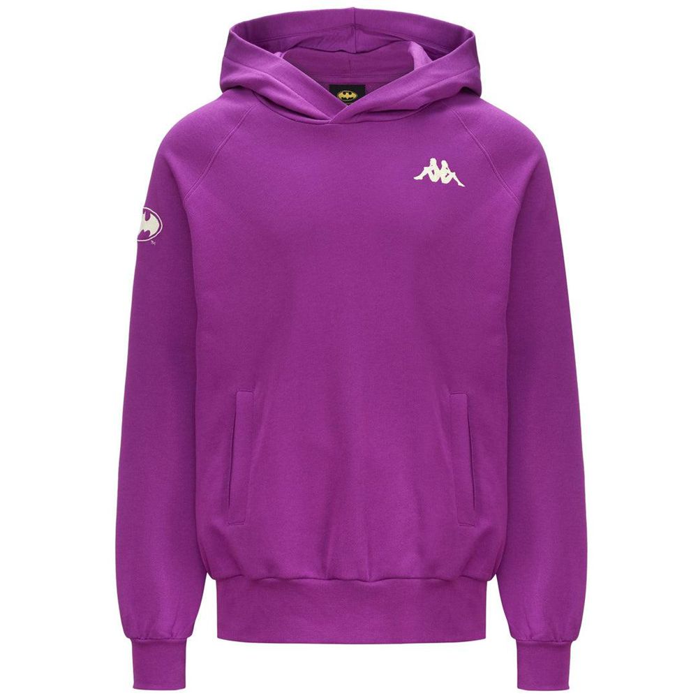 Men Kappa Authentic Zefiro Warner Bros Hoodie Purple | HI2813697