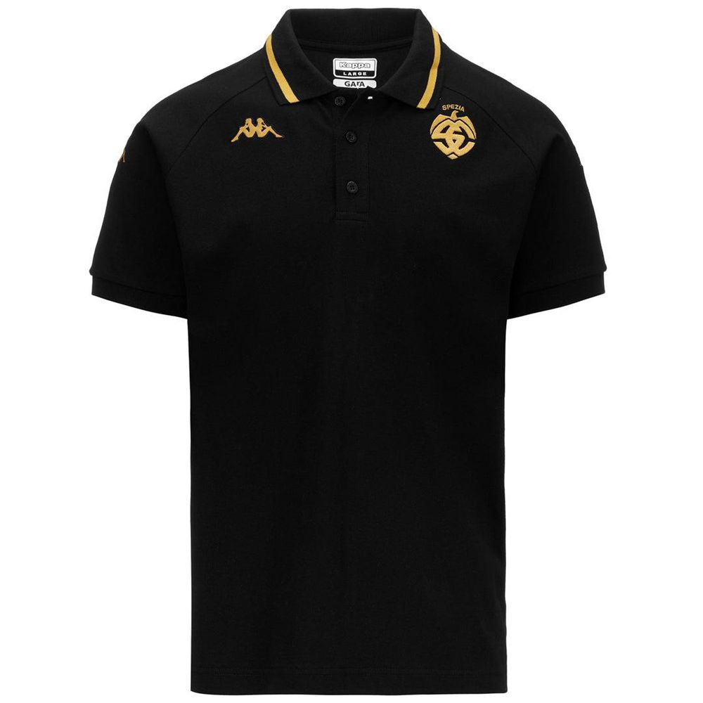 Men Kappa Avraz Spezia Polo Shirt Black | KL1826054