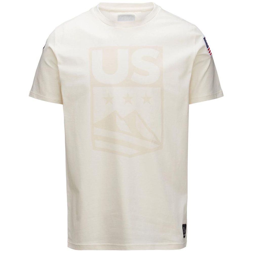 Men Kappa Ayba2 Skud Us T-Shirt White | MW2468153