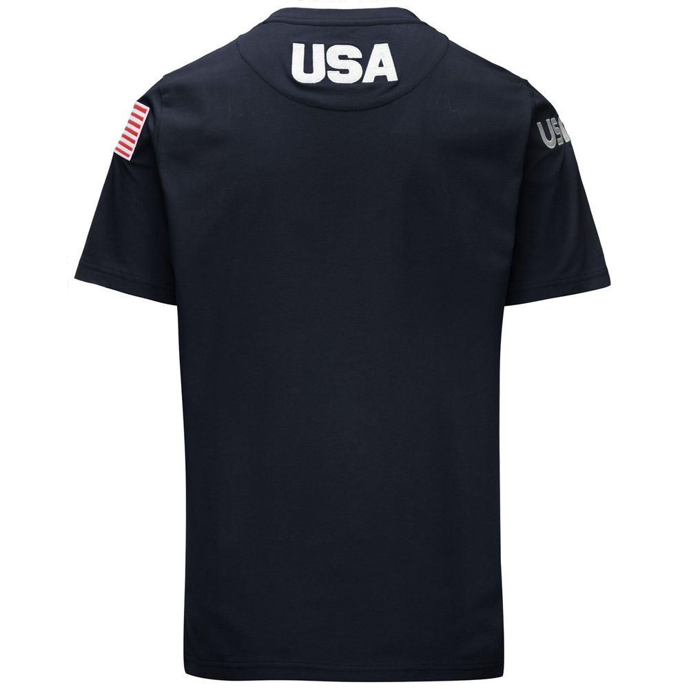 Men Kappa Ayba2 Us T-Shirt Navy | XZ6021845