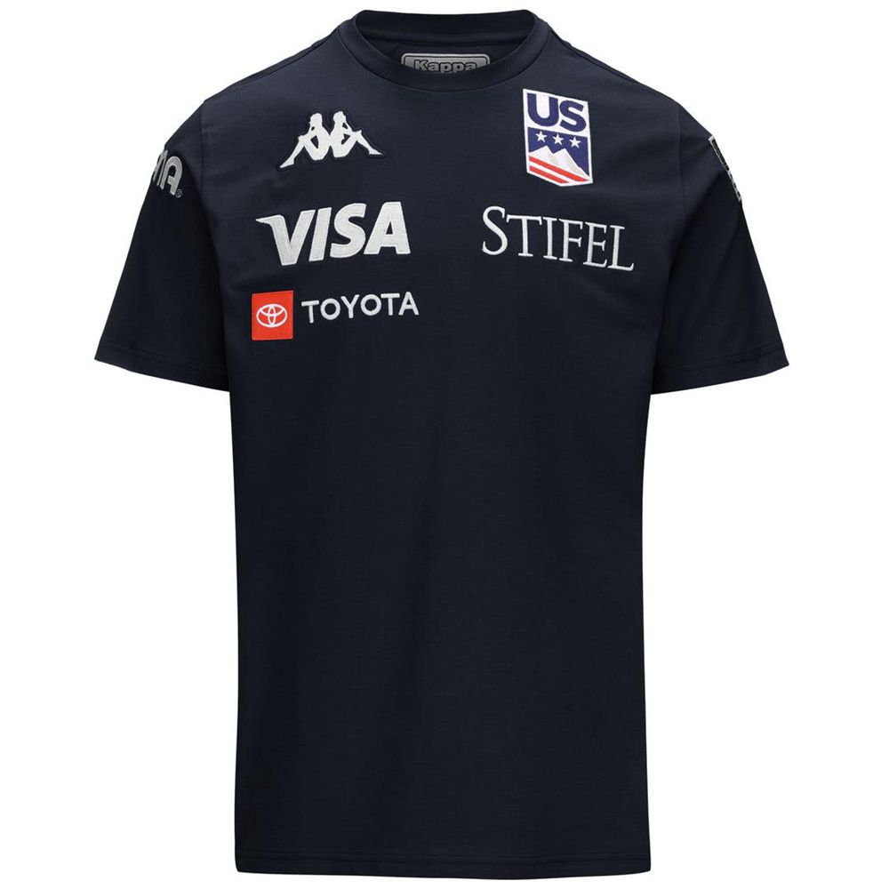 Men Kappa Ayba2 Us T-Shirt Navy | XZ6021845