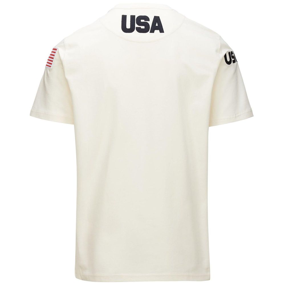 Men Kappa Ayba2 Us T-Shirt White | FD7065819