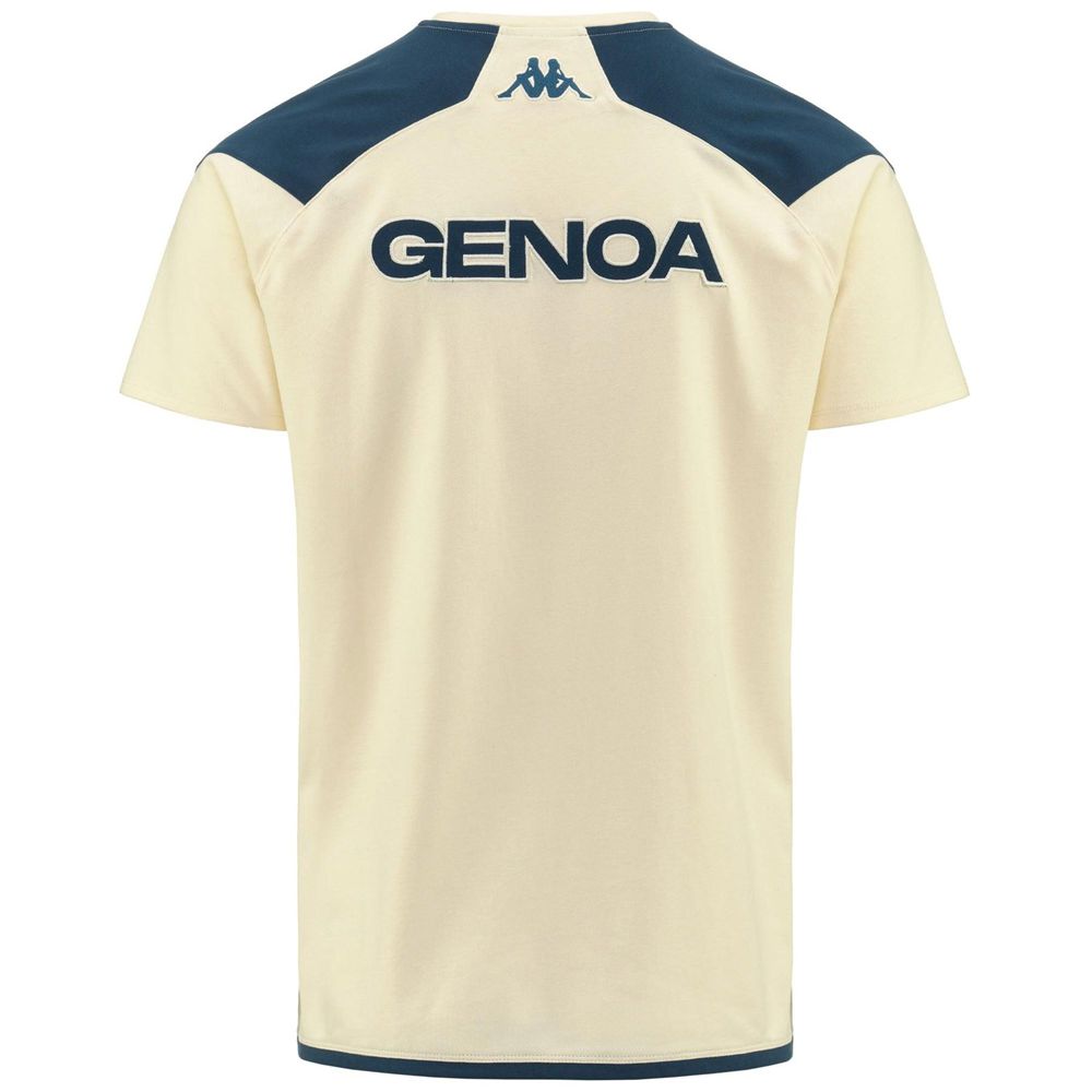 Men Kappa Ayba 7 Genoa T-Shirt Beige | UE3789406