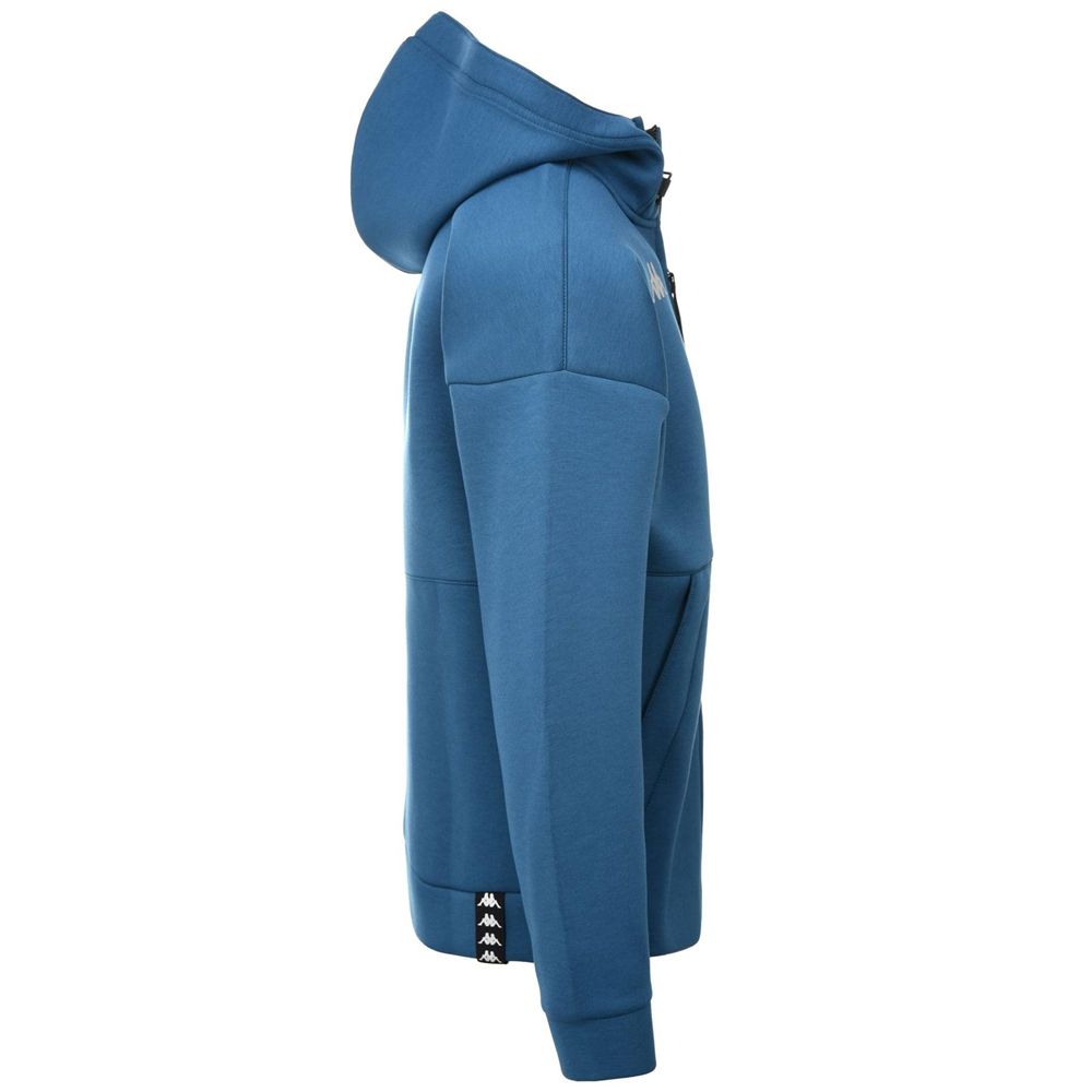 Men Kappa Bacster Hoodie Blue | DN3752914