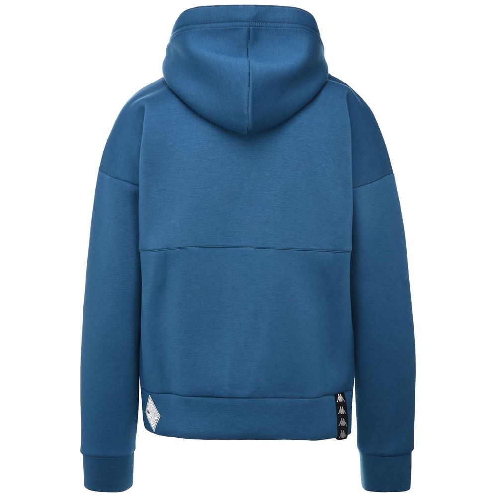 Men Kappa Bacster Hoodie Blue | DN3752914