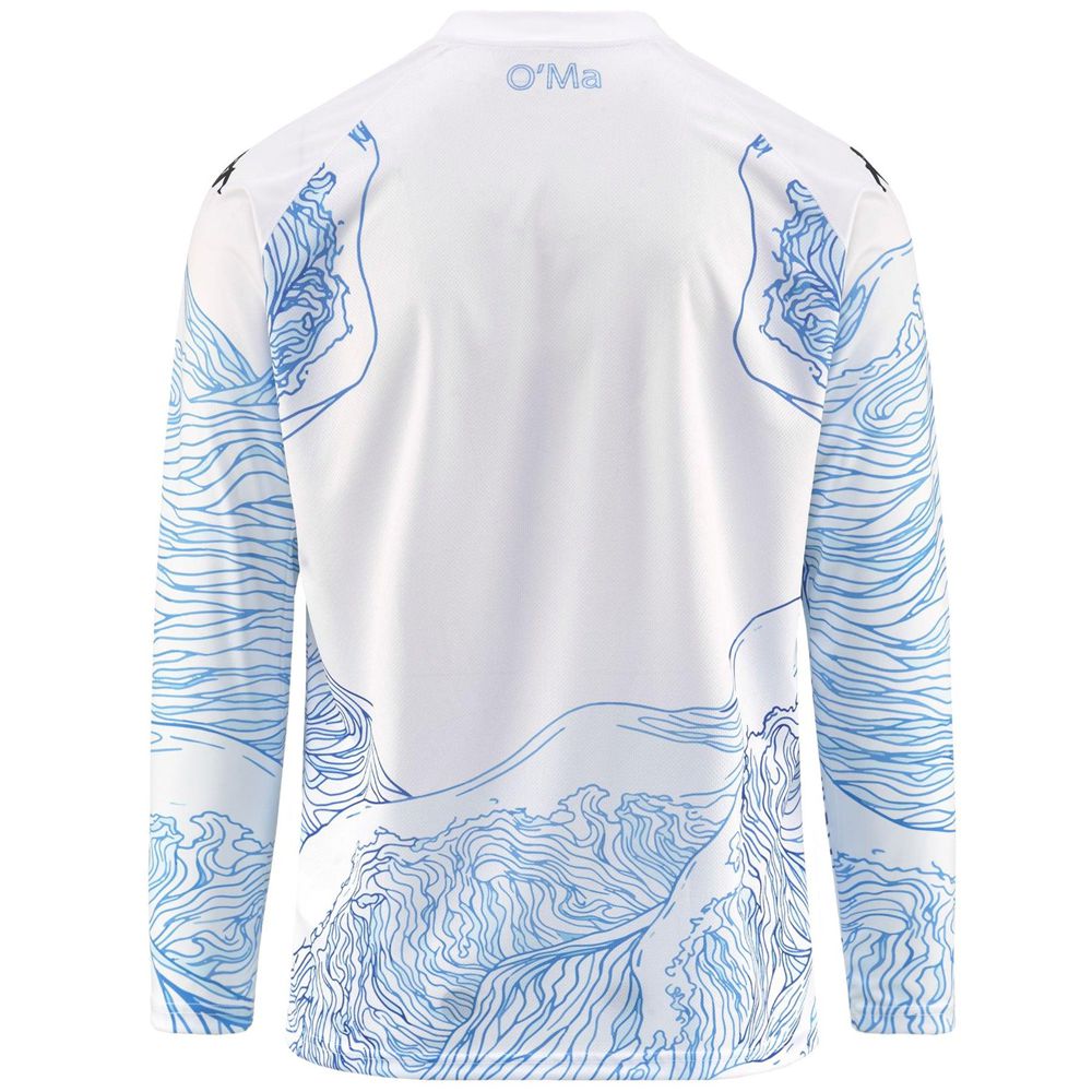 Men Kappa Cento Manches Longues Nss Sports Jersey Blue | IE8142397