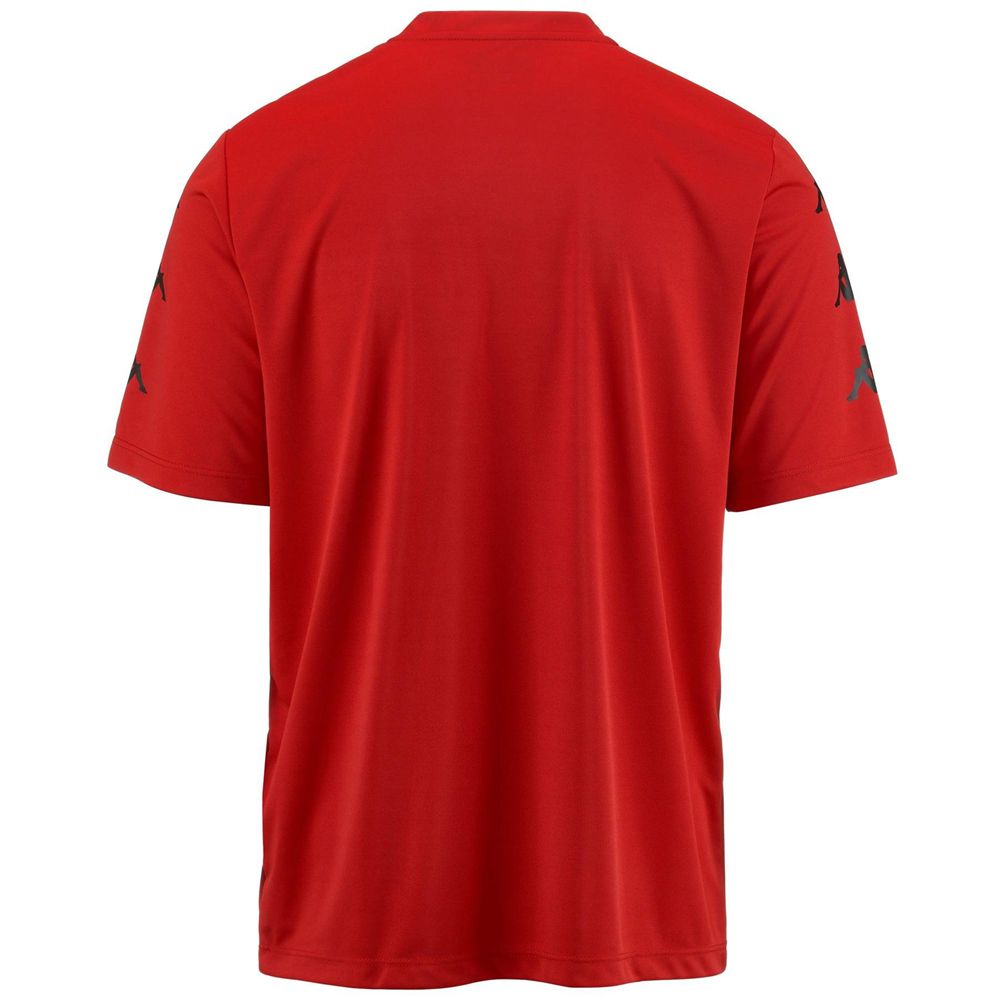 Men Kappa Domob Jersey Red | TL3027954