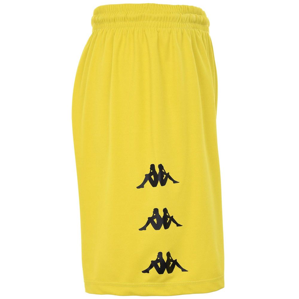 Men Kappa Dorgo Shorts Yellow | MW3045297