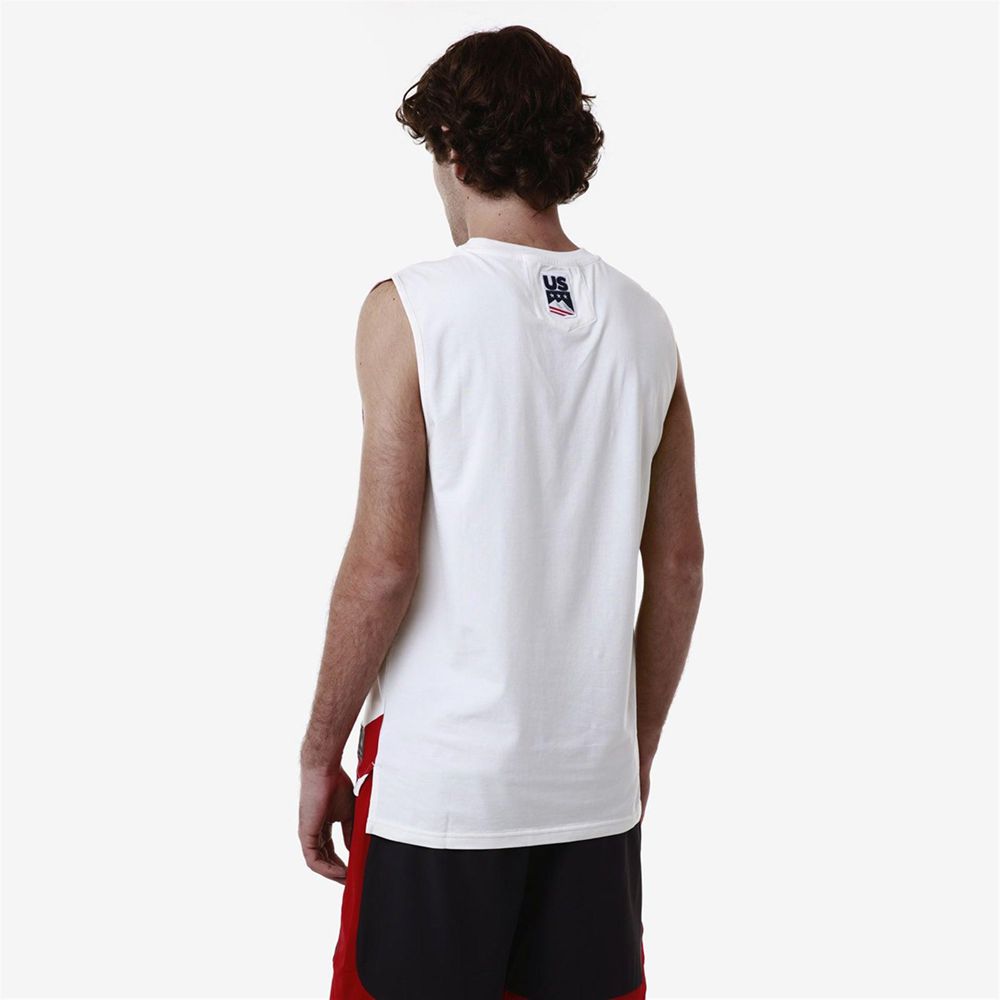 Men Kappa Drideca Us Tank Top White | MI2758306