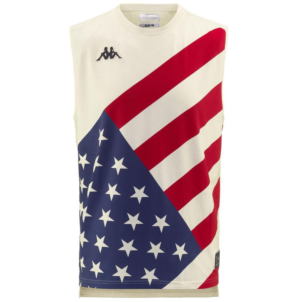 Men Kappa Drideca Us Tank Top White | MI2758306