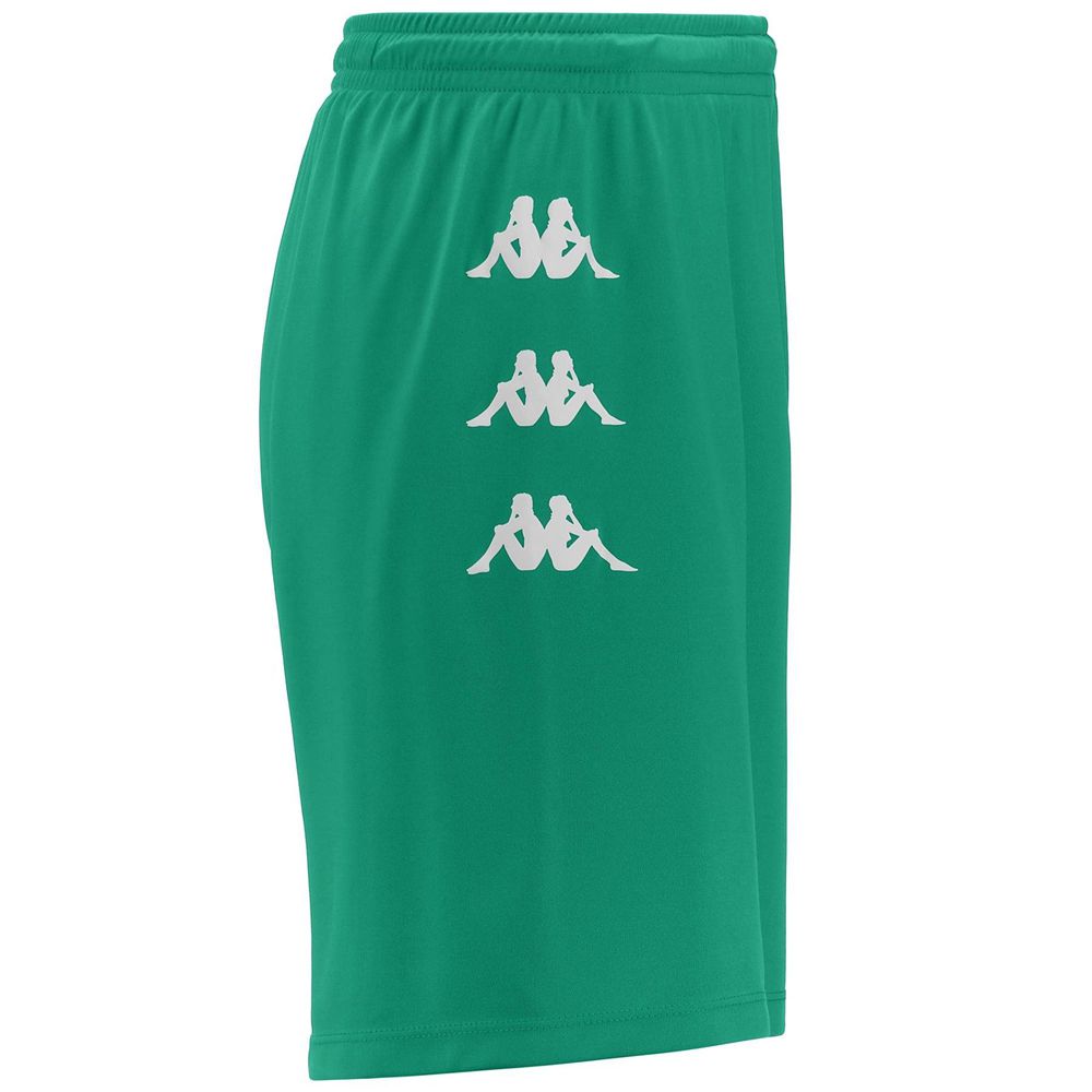 Men Kappa Dutup Shorts Green | VC3287614