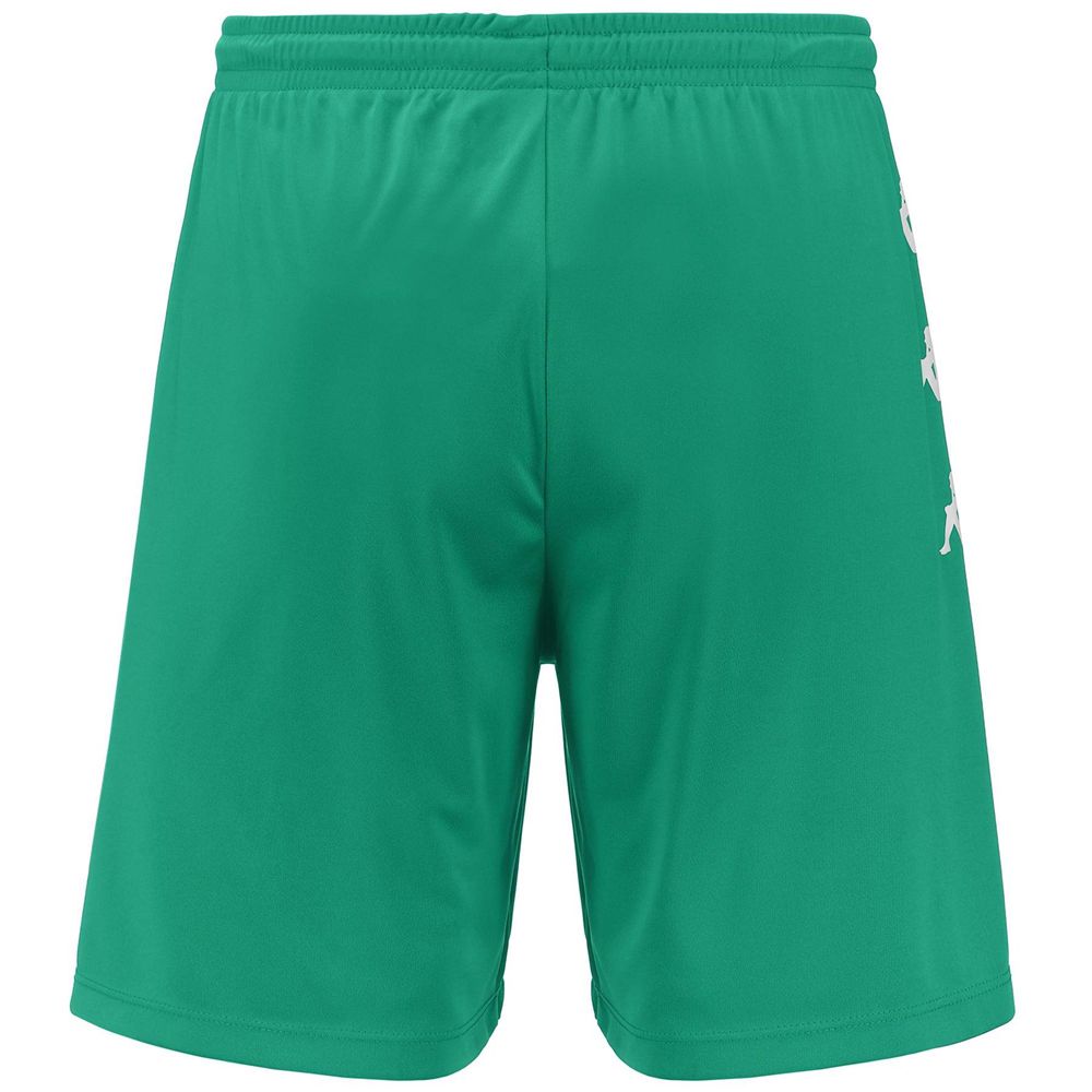 Men Kappa Dutup Shorts Green | VC3287614