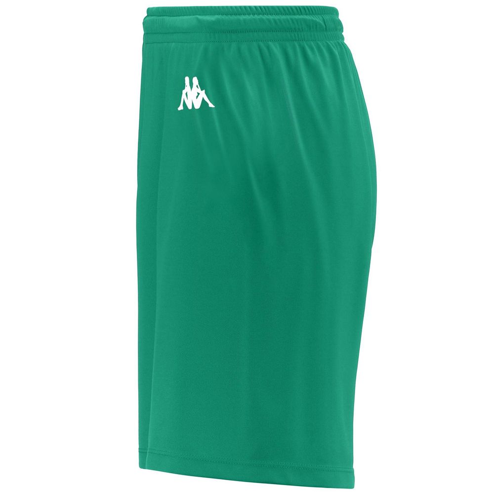 Men Kappa Dutup Shorts Green | VC3287614