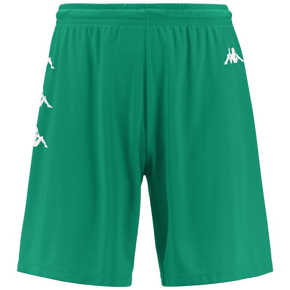 Men Kappa Dutup Shorts Green | VC3287614