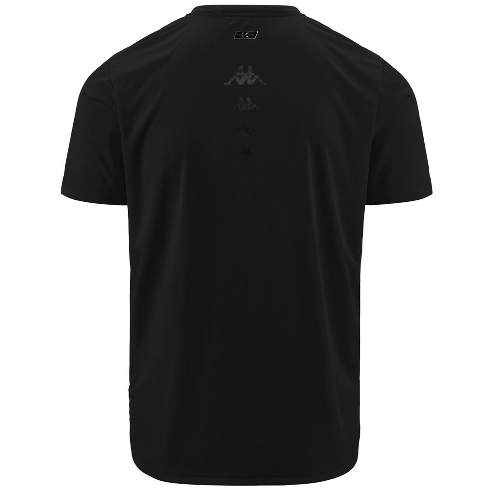 Men Kappa Eocene T-Shirt Black | CJ1895230