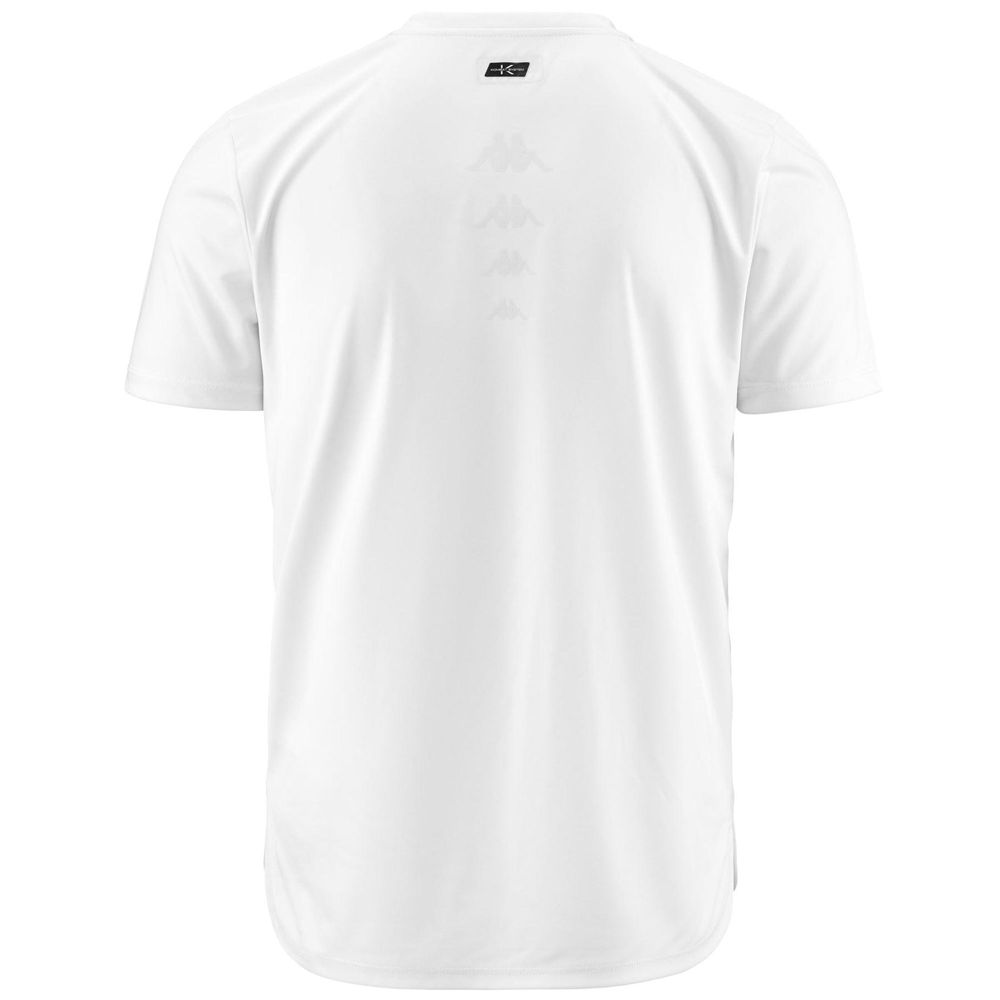 Men Kappa Eocene T-Shirt White | GH7483051