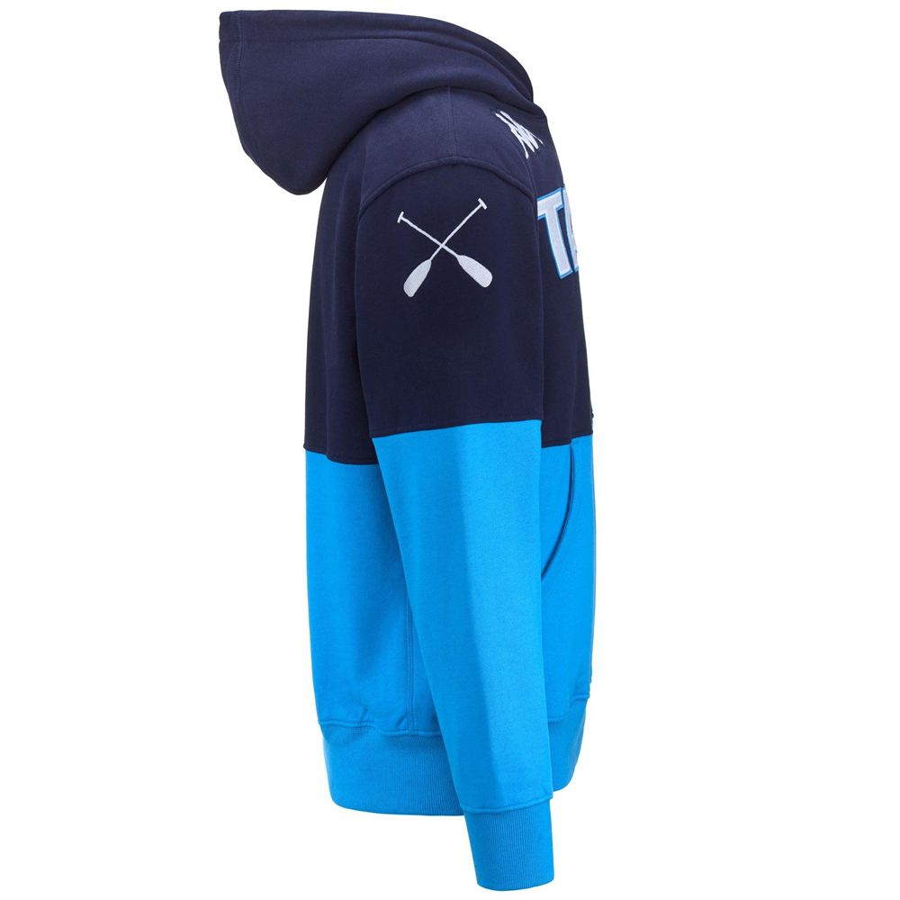 Men Kappa Eroi Hood Italia Fick Hoodie Blue | CM5672814