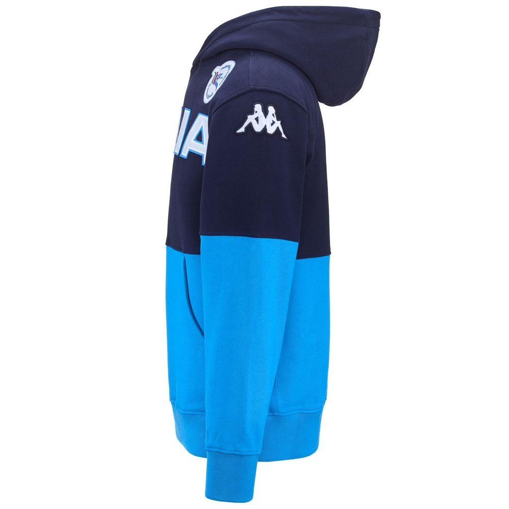 Men Kappa Eroi Hood Italia Fick Hoodie Blue | CM5672814