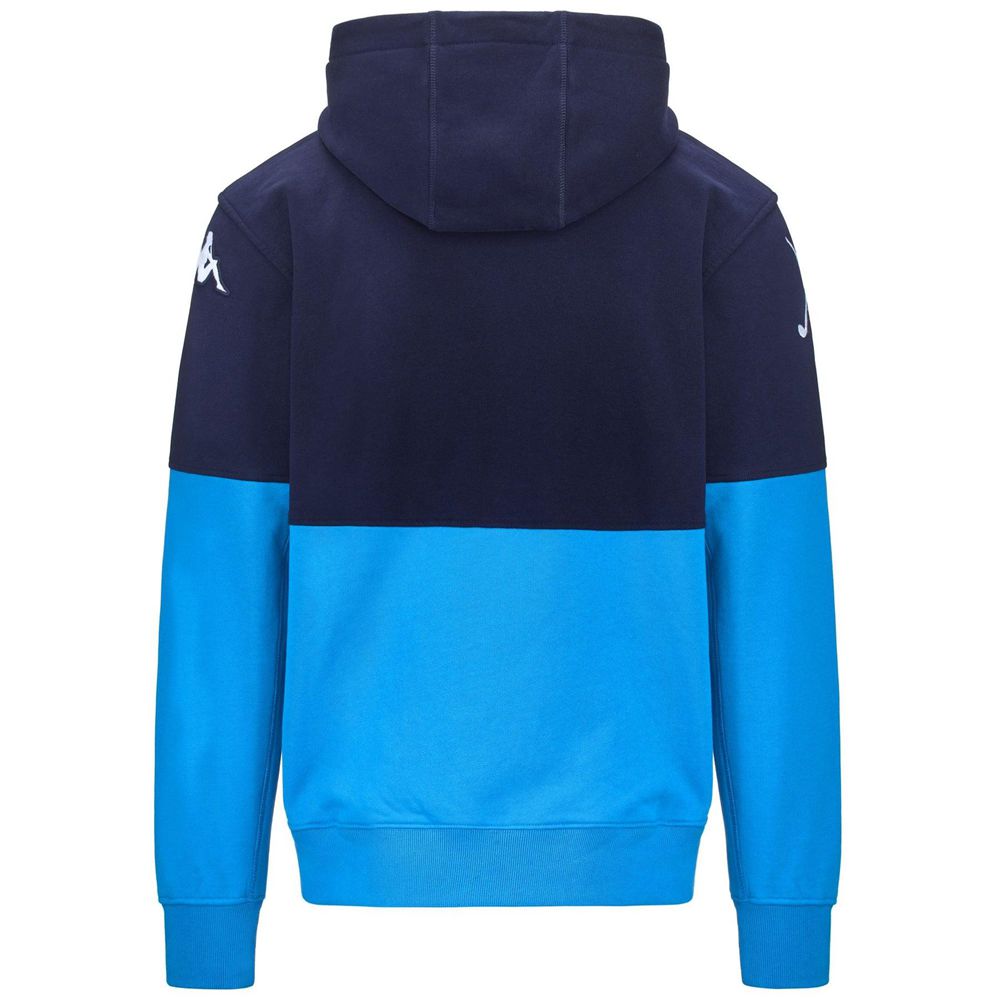 Men Kappa Eroi Hood Italia Fig Hoodie Blue | YM0531947