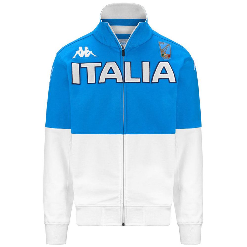 Men Kappa Eroi Jkt Italia Fis Jacket Blue | RU7145932