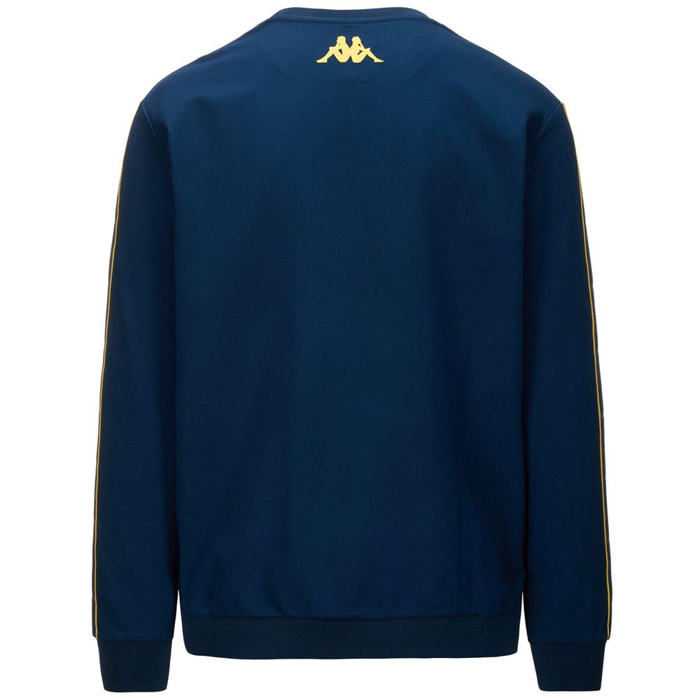 Men Kappa Jpn Colmins Genoa Sweater Navy | FL7395201