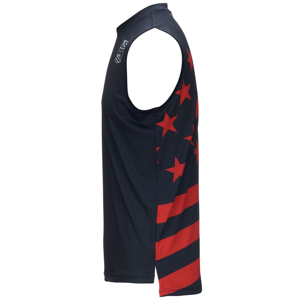 Men Kappa Kombat Drideg Us Tank Top Navy | QR7426035