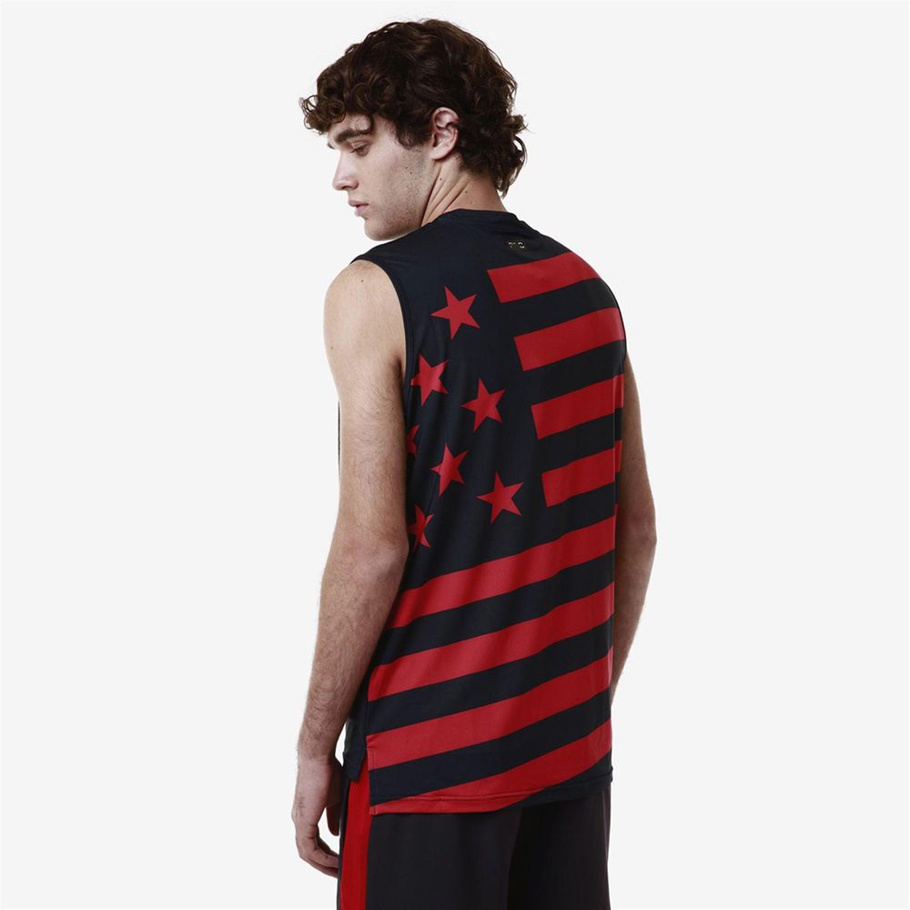 Men Kappa Kombat Drideg Us Tank Top Navy | QR7426035