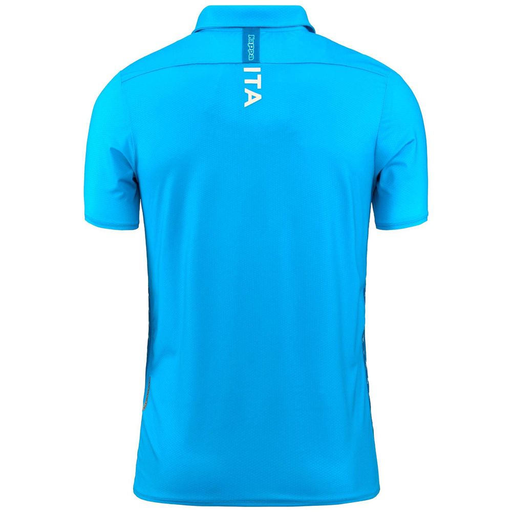 Men Kappa Kombat Fig Jersey Blue | KJ8430219