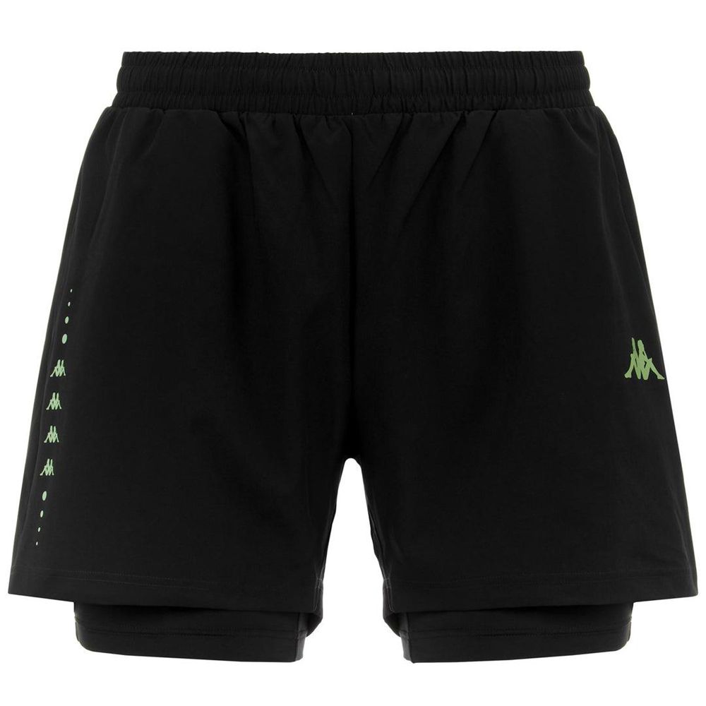 Men Kappa Kombat Fio Shorts Black | VA4087359