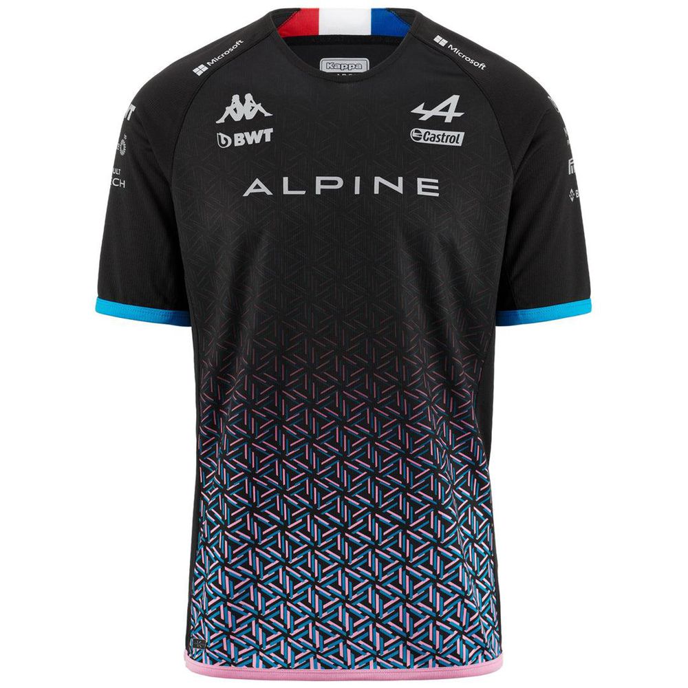 Men Kappa Kombat Ocon Alpine F1 Jersey Black | TJ4957602