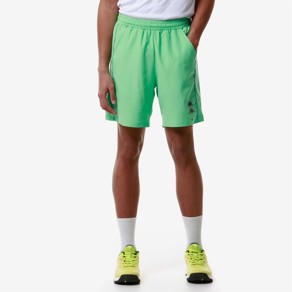 Men Kappa Kombat Padel Fivio Shorts Green | YK8549716