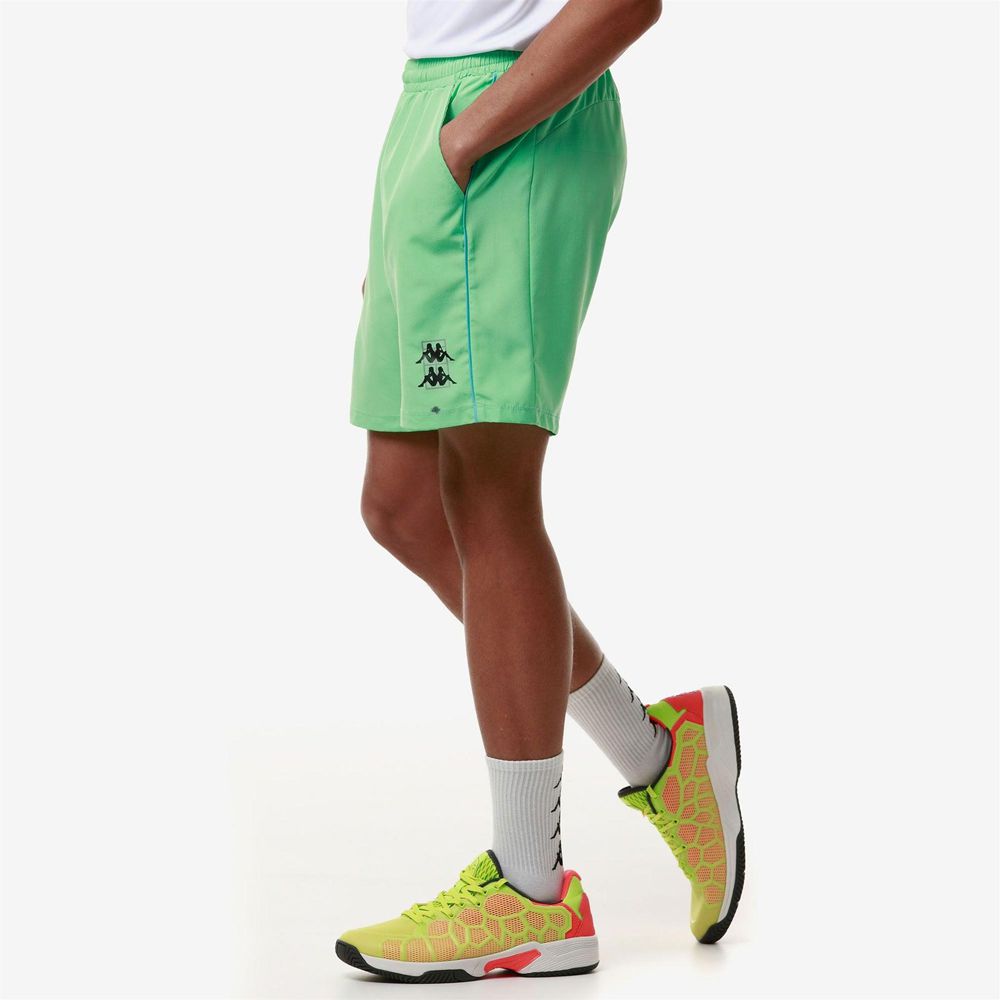 Men Kappa Kombat Padel Fivio Shorts Green | YK8549716